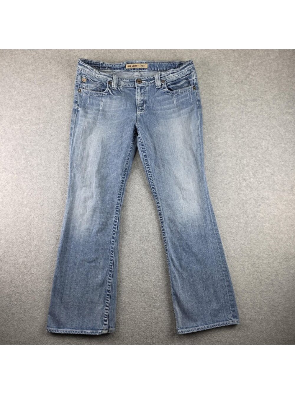 BIG STAR Casey K Jeans Womens 33x30 Blue Slim Bootcut Light Wash Denim
